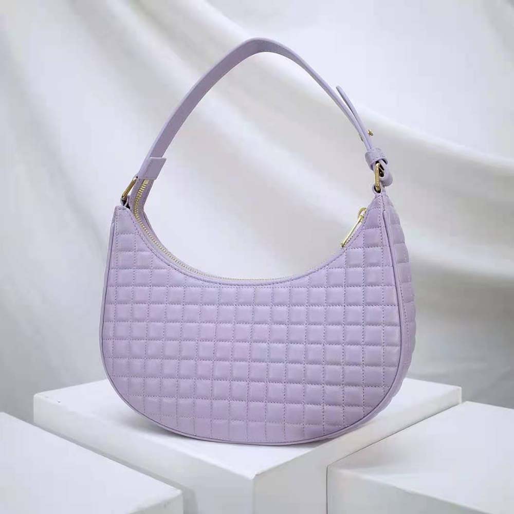 TÚI Celine Women Ava Bag in Quilted Lambskin-Purple
