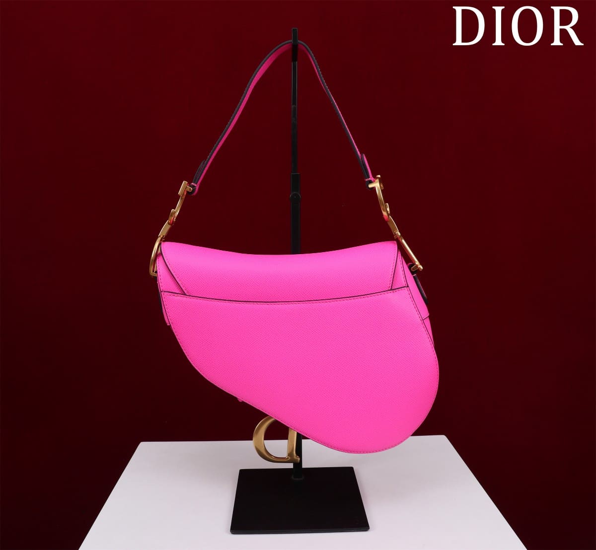 TÚI Dior Women Saddle bag in Calfskin-Pink Top Quality