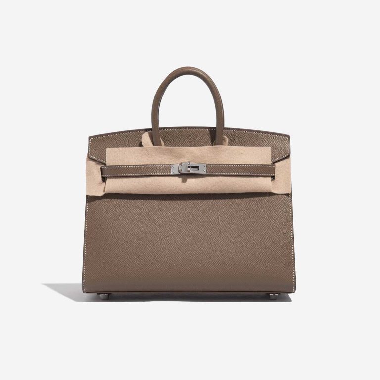 TÚI Hermès Birkin 25 Epsom Etoupe Gold Buckle khóa trắng
