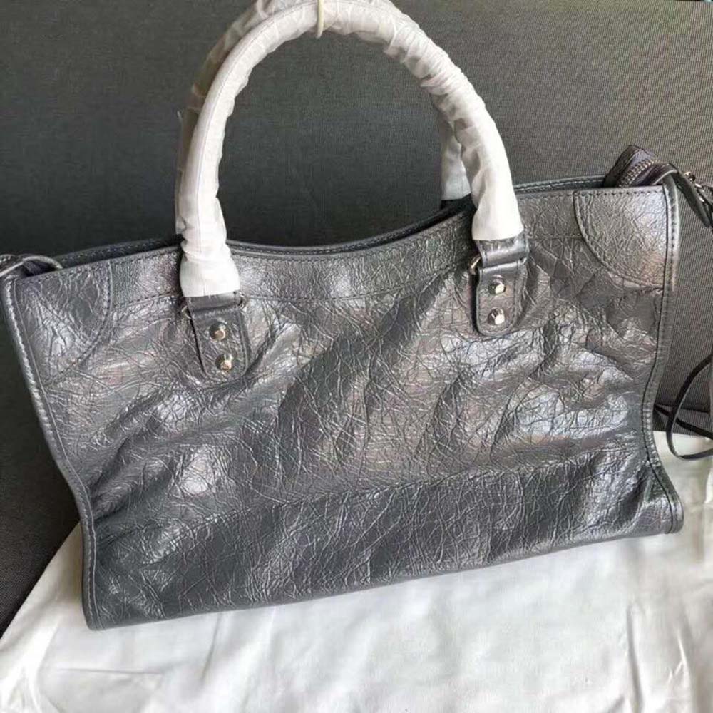 TÚI Balenciaga Women Classic Silver City Medium Size Lambskin Bag