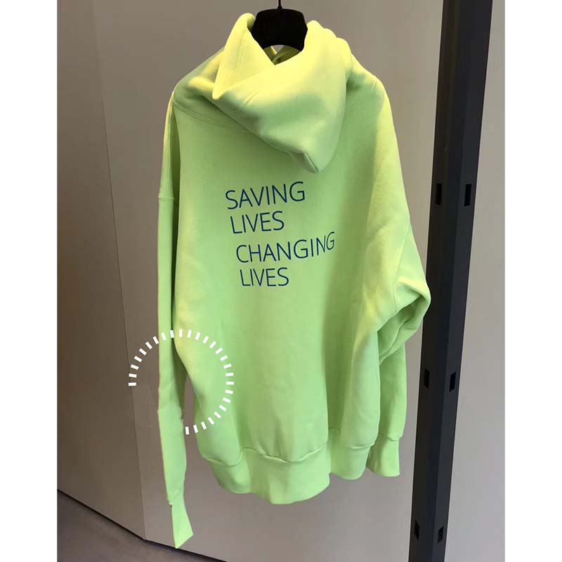 ÁO Balenciaga Unisex World Food Programme Hoodie-Lime
