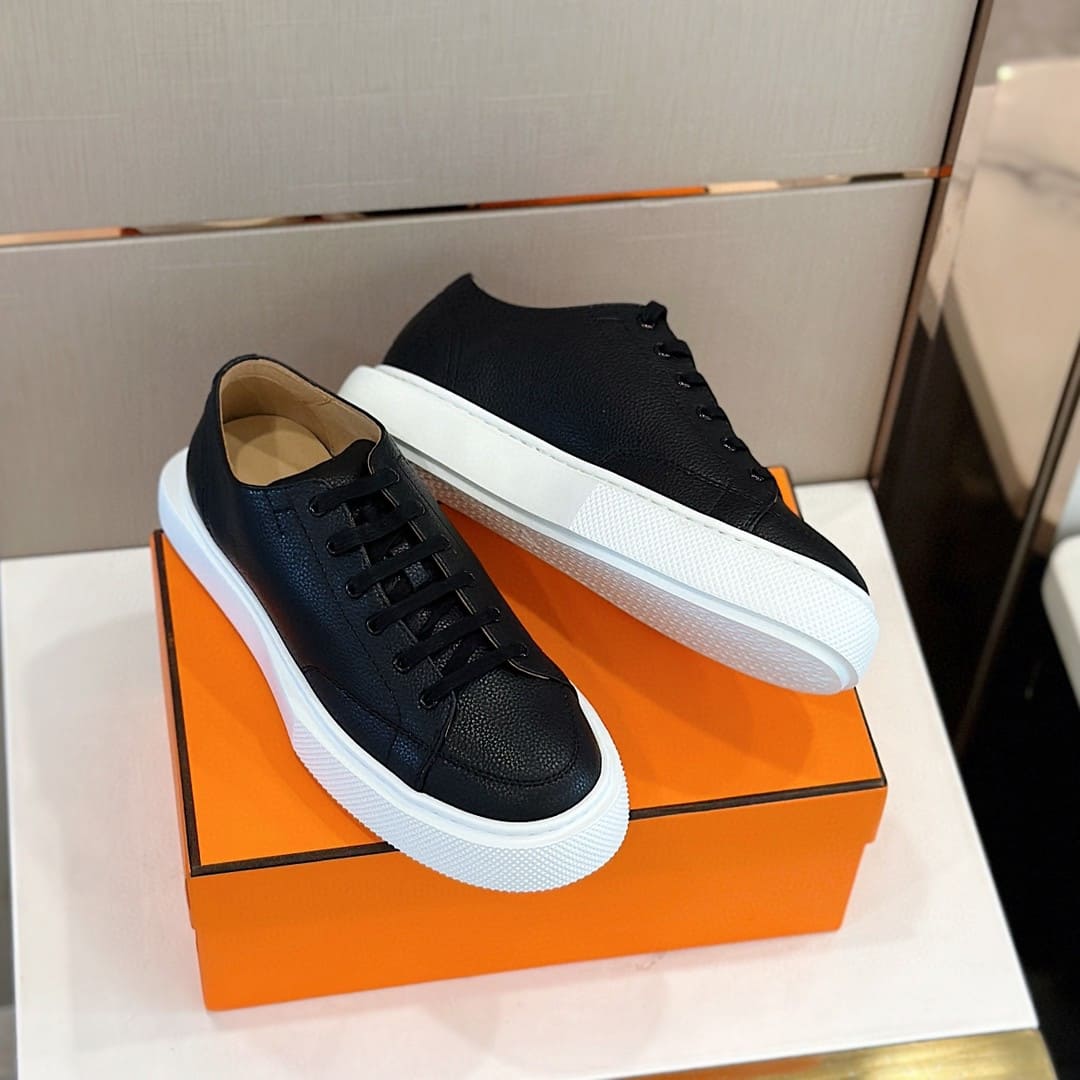 GIÀY HERMES SNEAKER LOW SPORTS CALFSKIN BLACK
