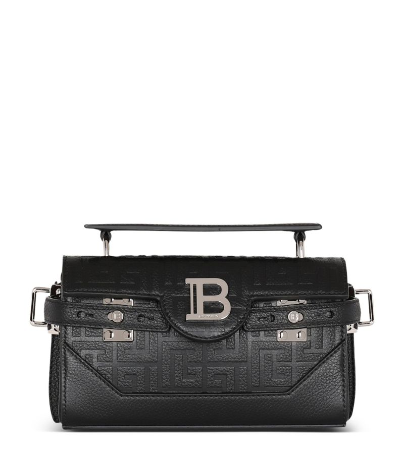 TÚI BALMAIN Embossed Leather B-Buzz 19 Cross-Body Bag