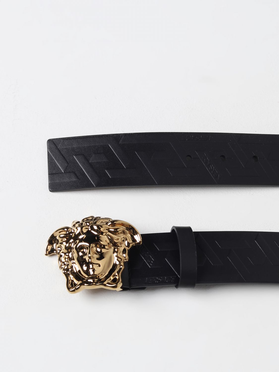 DÂY LƯNG VERSACE Medusa Head Black leather belt
