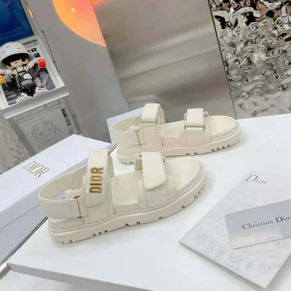 DÉP SANDAL DIOR Dioract Sandal White Lambskin