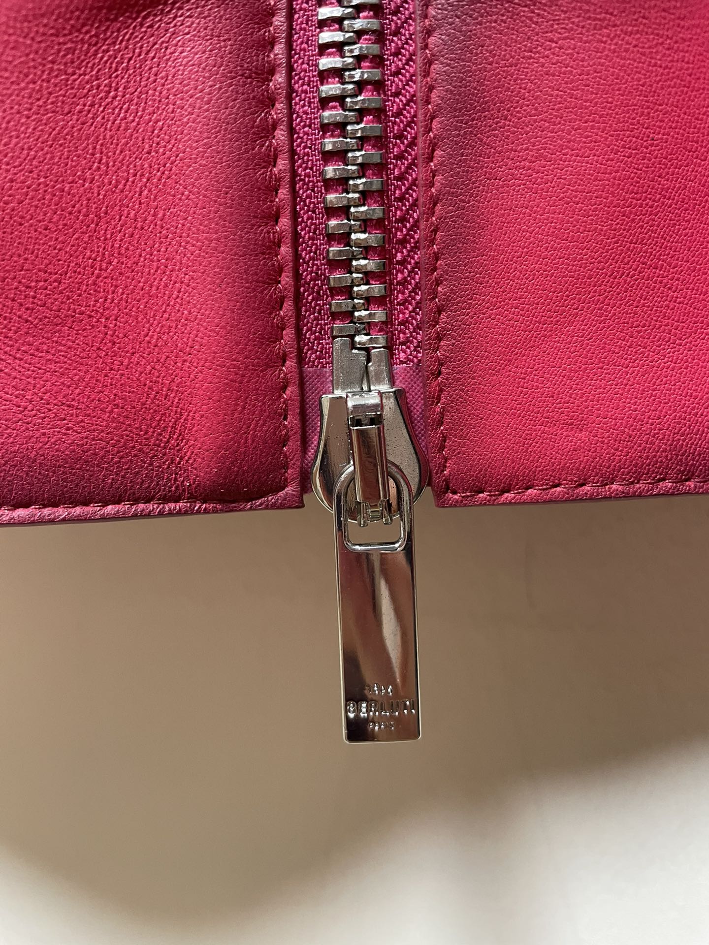ÁO BERLUTI LEATHER JACKET RED PINK