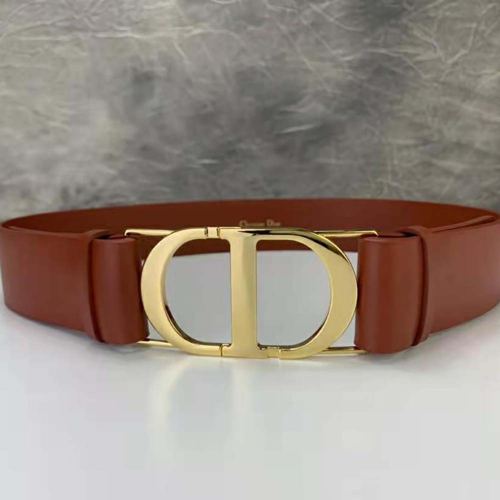 DÂY LƯNG Dior 30 Montaigne Belt Dark Tan Smooth Calfskin 40 MM