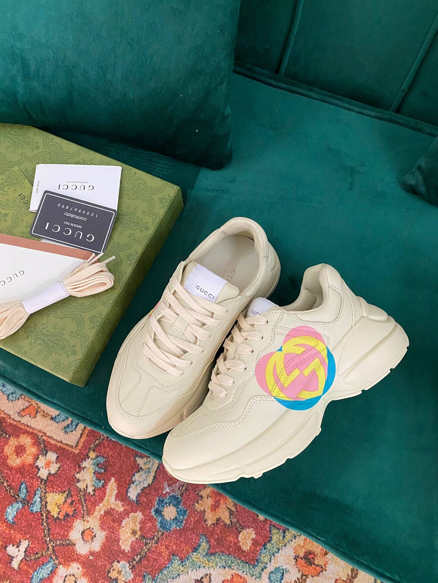 GIÀY GUCCI RHYTON GG ITALIA SNEAKERS SHOES UNISEX