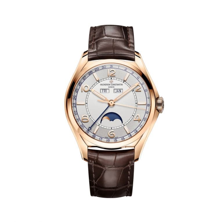 Đồng hồ Vacheron Constantin Fiftysix Calendar Rose Gold mặt số màu trắng