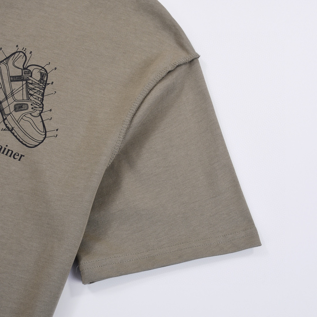 ÁO LOUIS VUITTON print cotton jersey T-shirt
