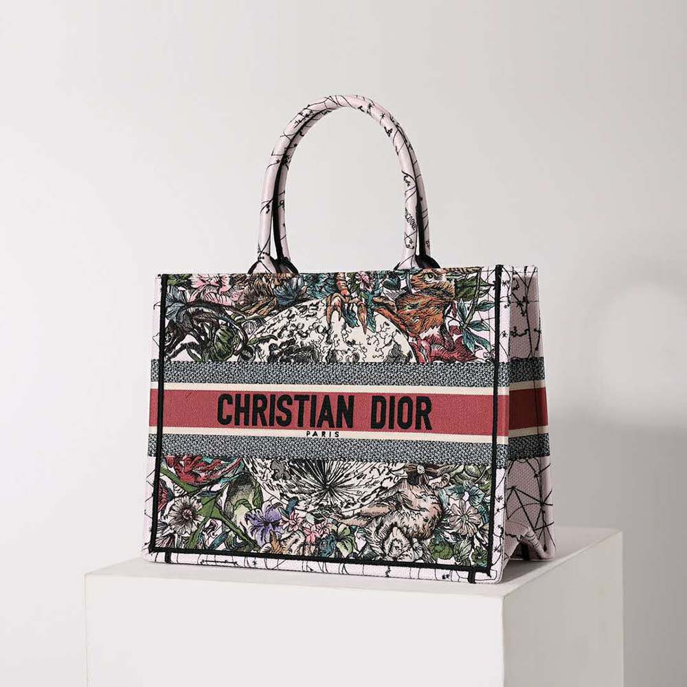 TÚI Dior Women Medium Dior Book Tote Multicolor Dior Constellation Embroidery