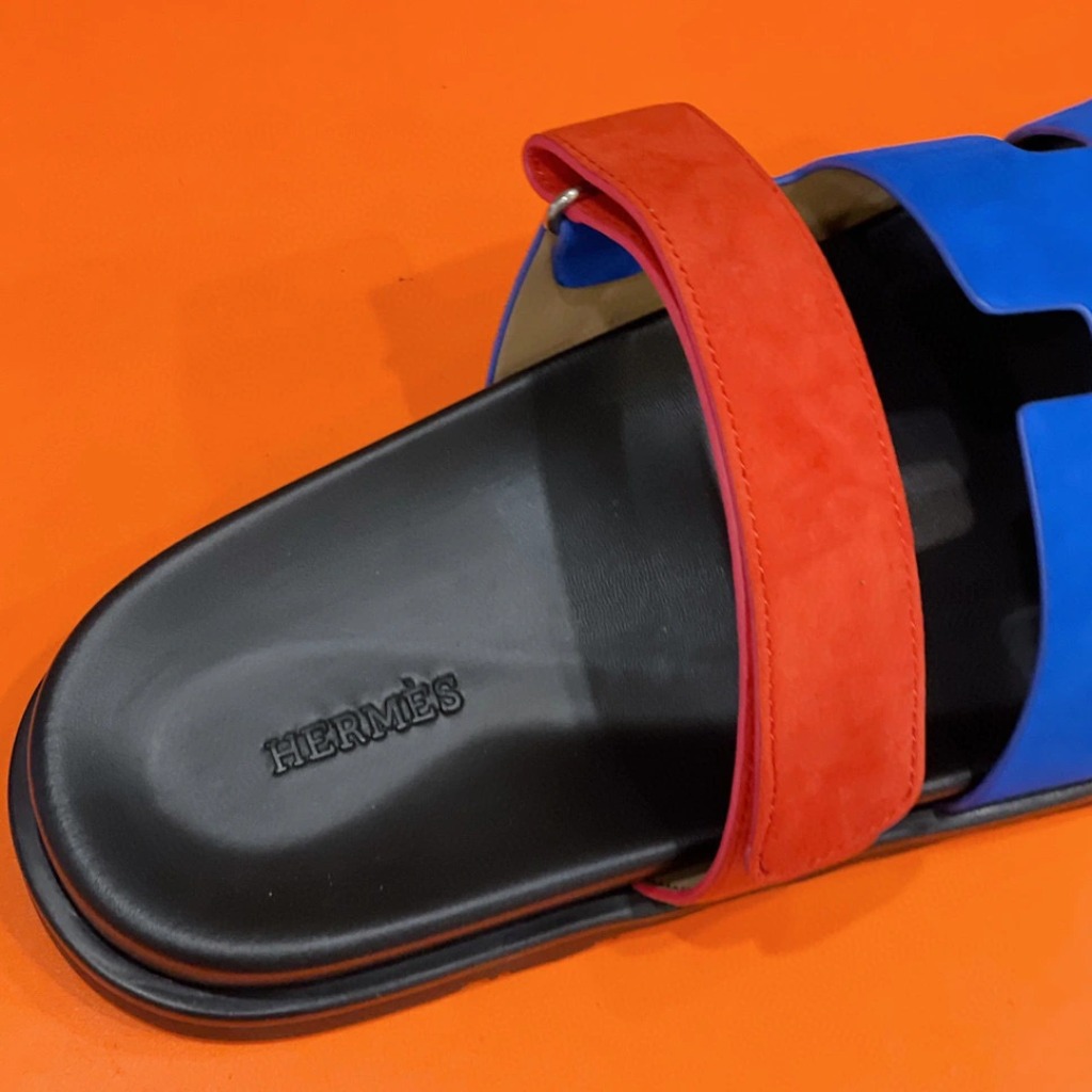 DÉP HERMES Chypre sandal Bleu Electric and Orange