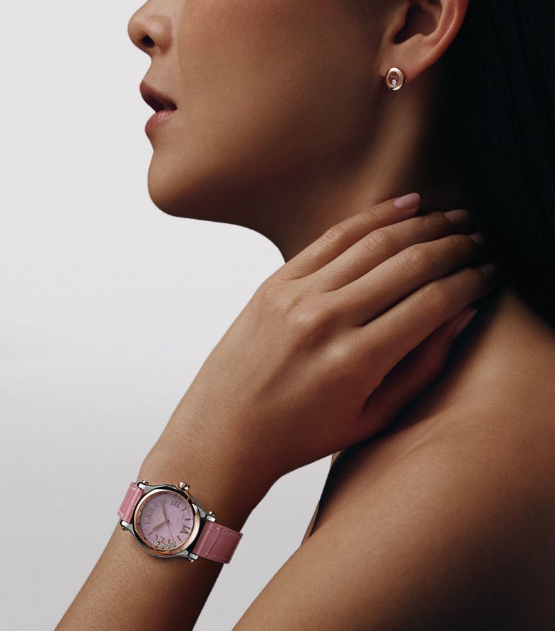 Đồng hồ CHOPARD Rose Gold Happy Sport Automatic 30mm mặt số màu hồng xà cừ