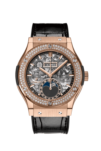 ĐỒNG HỒ HUBLOT CLASSIC FUSION AEROFUSION MOONPHASE KING GOLD DIAMONDS 42MM