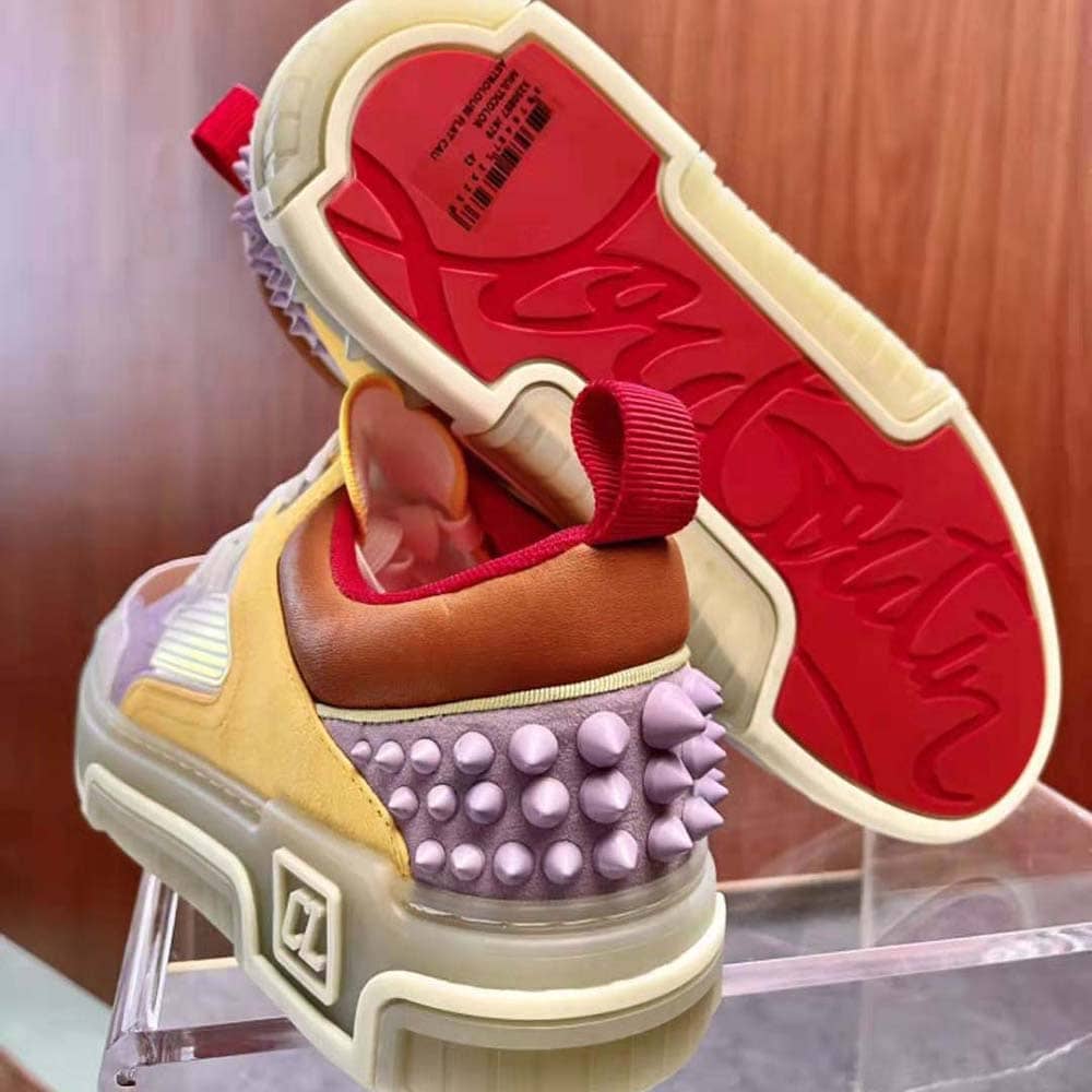 GIÀY CHRISTIAN LOUBOUTIN Unisex Astroloubi in Calf leather-Green TOP QUALITY SHOES AAA