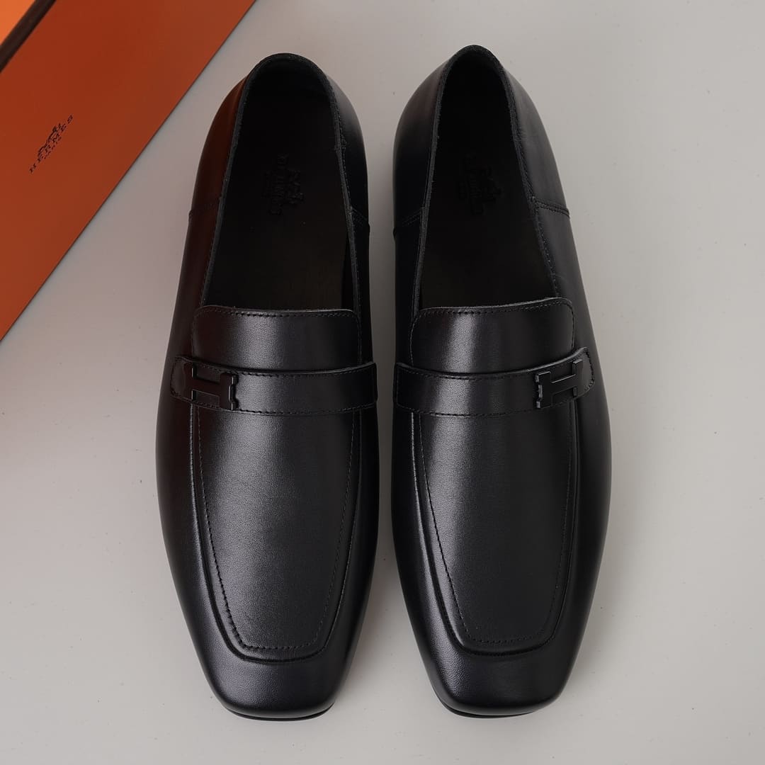 GIÀY HERMES GIOVANNI LOAFER BLACK AAA