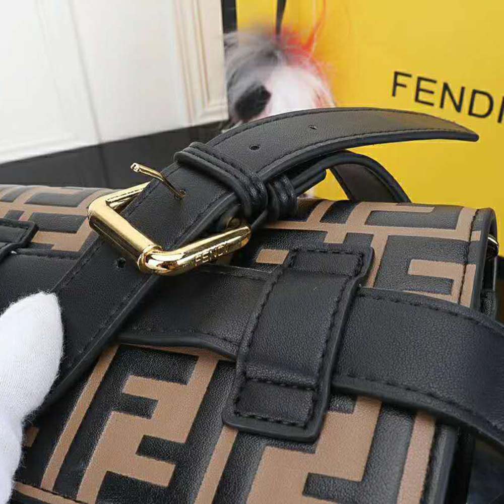 TÚI Fendi Women Belt Bag in Calf Leather-Brown