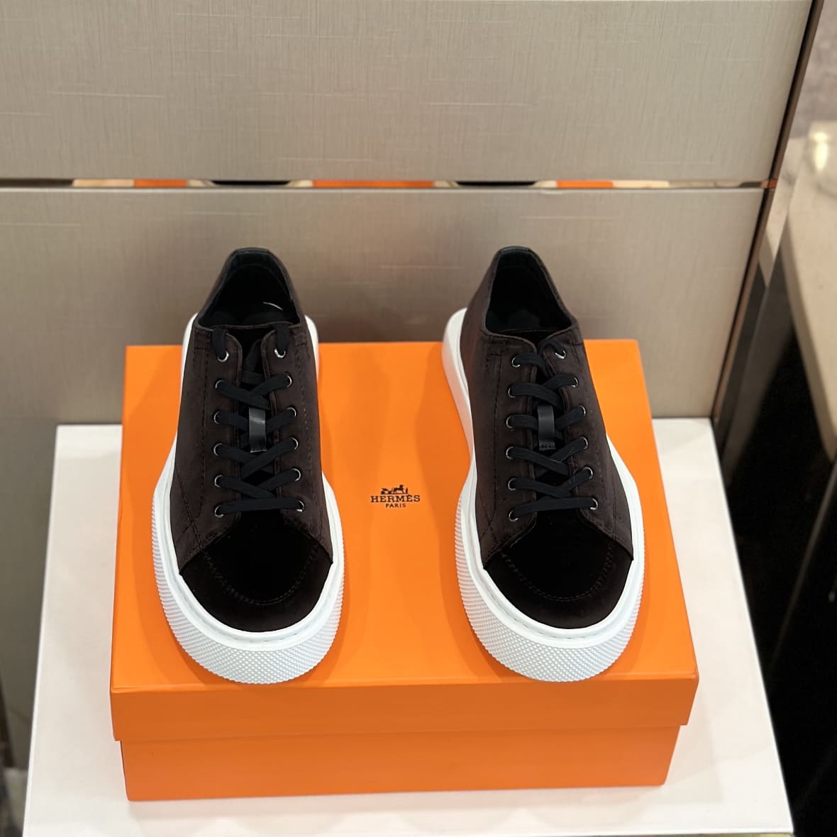 GIÀY HERMES SNEAKER LOW SPORTS SUEDE PURPLE