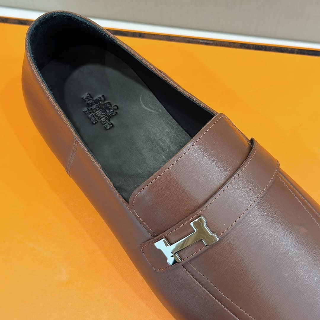 GIÀY HERMES GIOVANNI LOAFER BROWN AAA