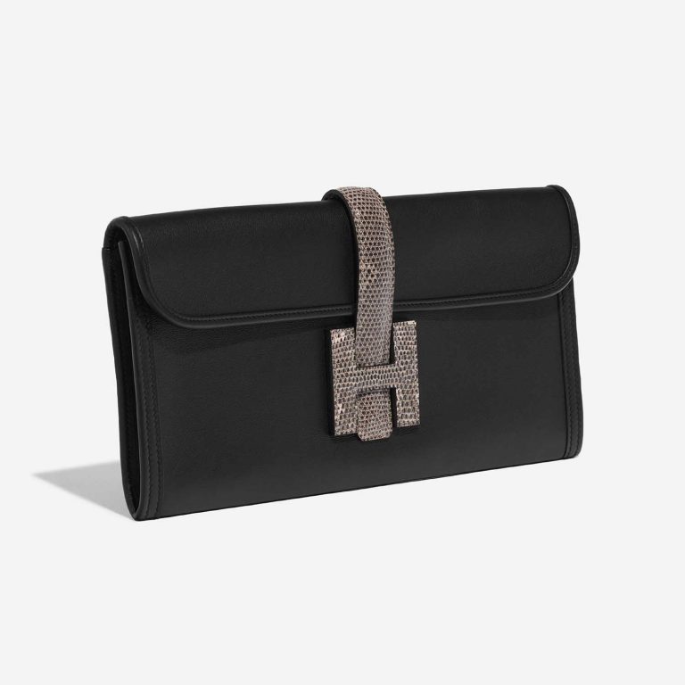 TÚI Hermès Jige Clutch Salvator Lizard Swift Ombré Black