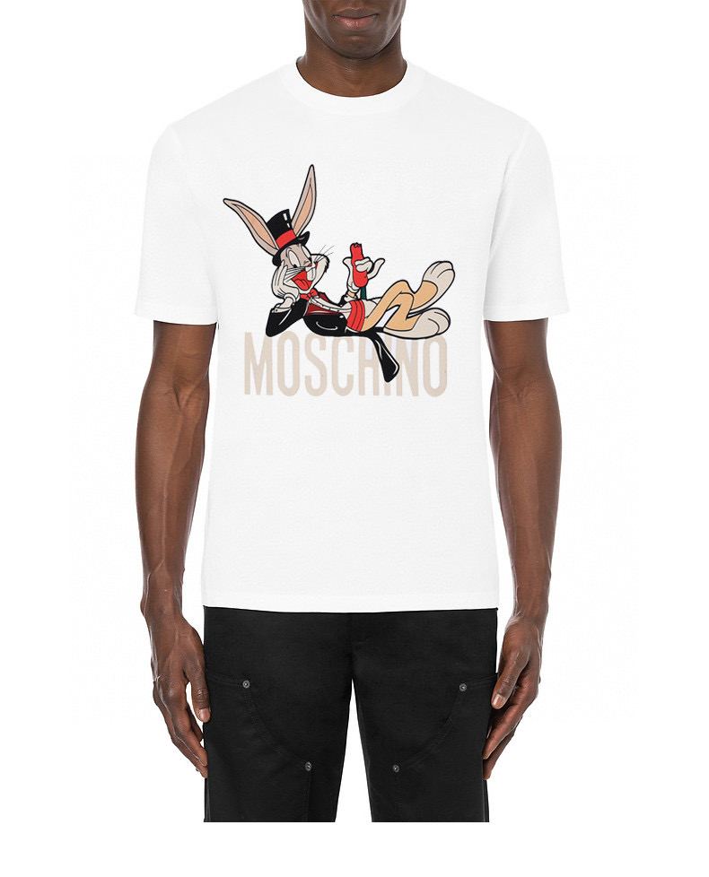 ÁO MOSCHINO print cotton jersey T-shirt