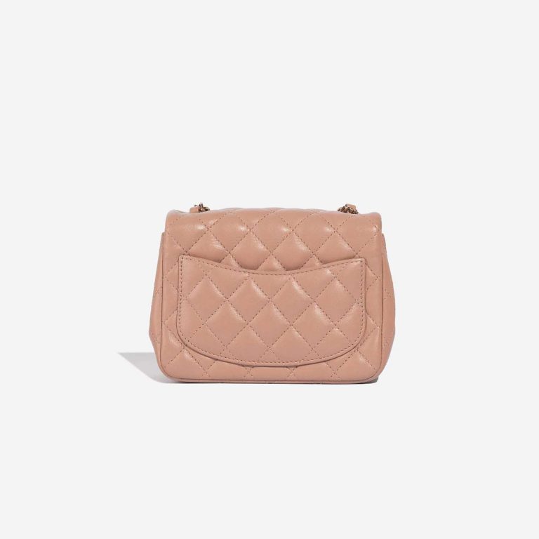 TÚI Chanel Mini Square Lamb Beige Rose