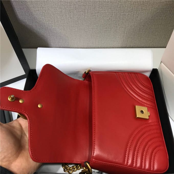 TÚI Gucci GG marmont mini top handle bag red Top Quality