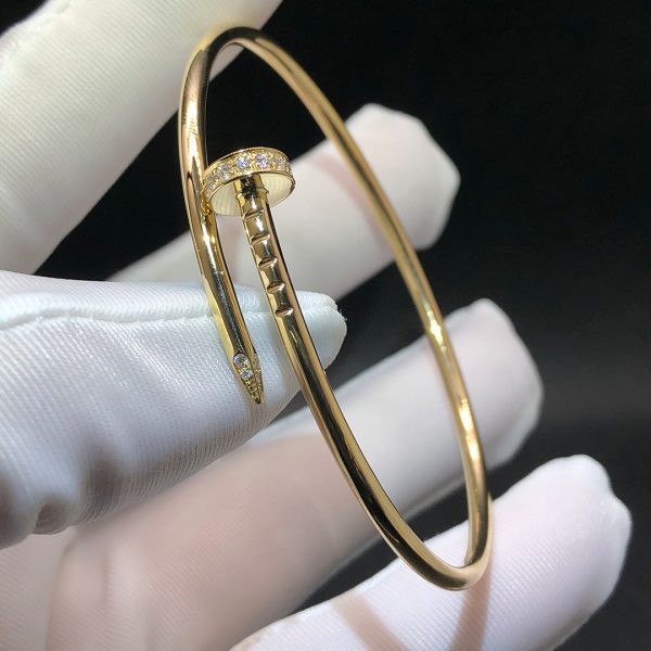 Vòng tay Cartier Juste un Clou Kim cương vàng hồng 18K