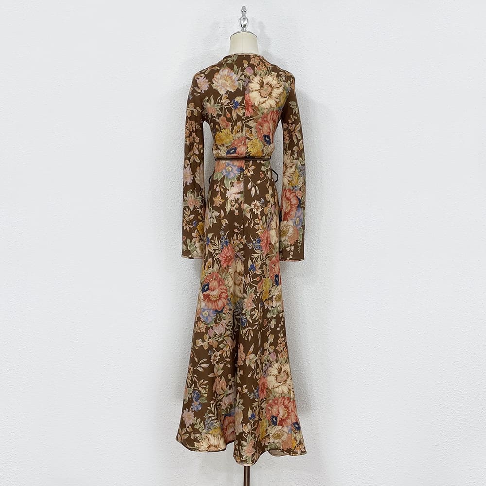 VÁY ZIMMERMANN Vintage Flower Long Sleeve Long Dress High Classy