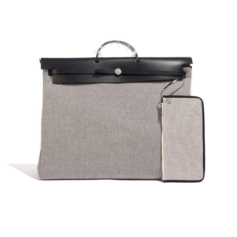 TÚI Hermès Herbag 52 Vache Hunter Toile Black Ecru