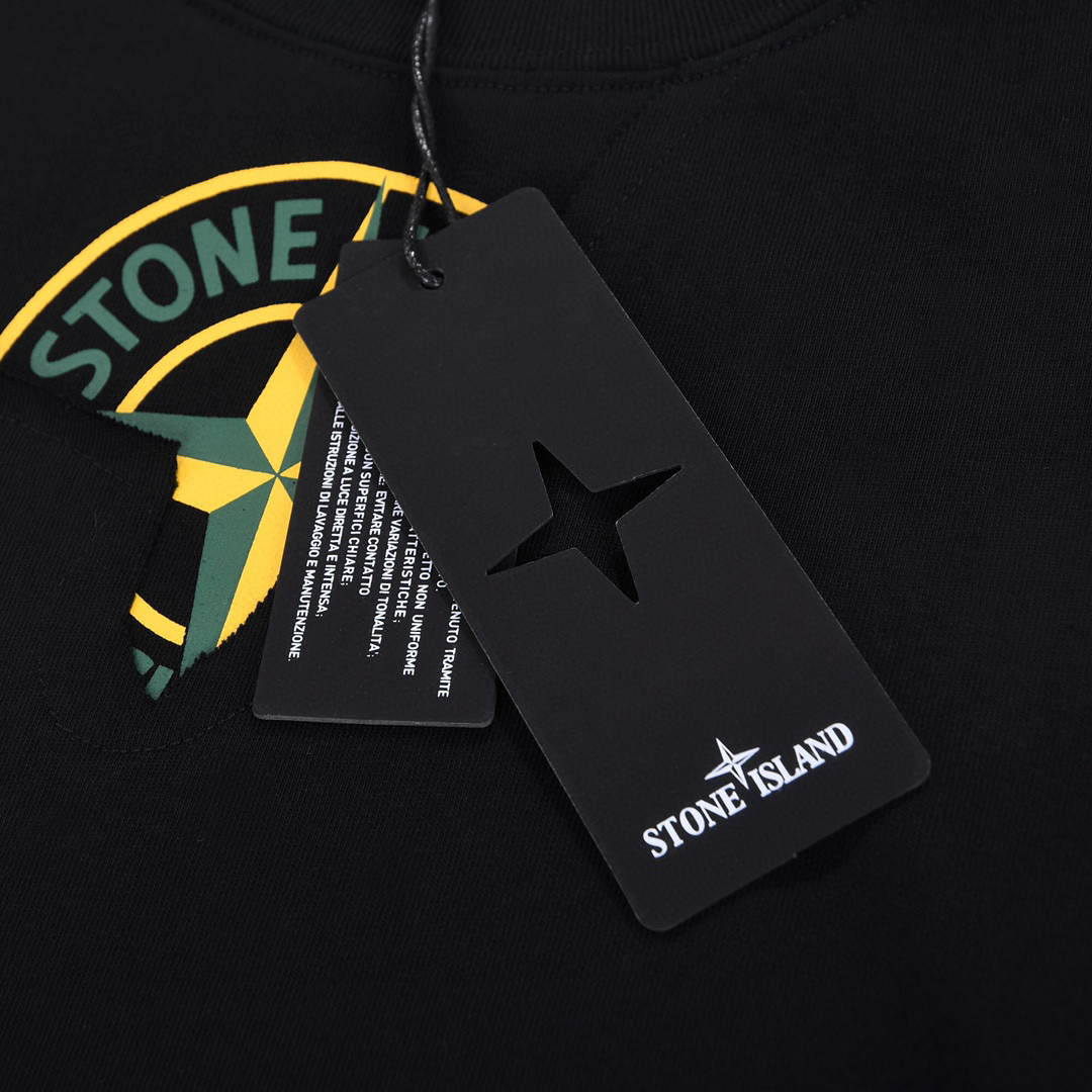 ÁO STONE ISLAND print cotton jersey T-shirt