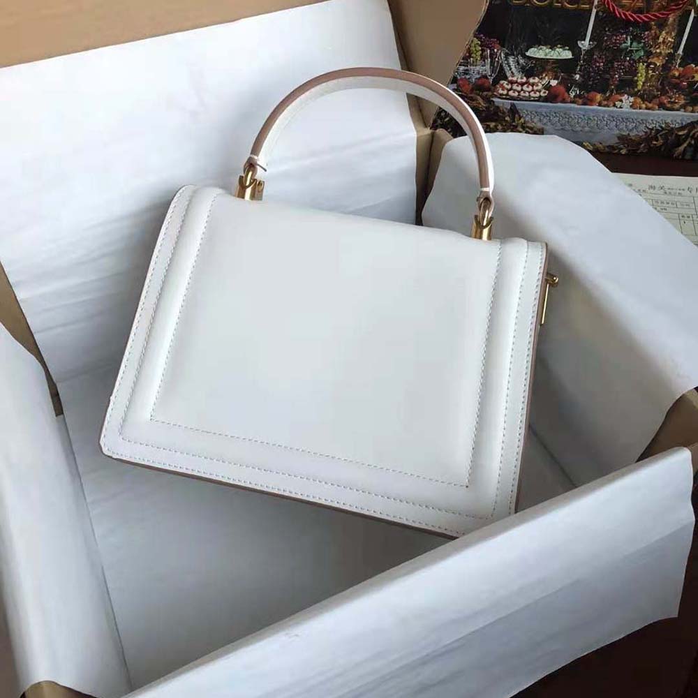 TÚI Dolce Gabbana D&G Women Small Smooth Calfskin Devotion Bag-White
