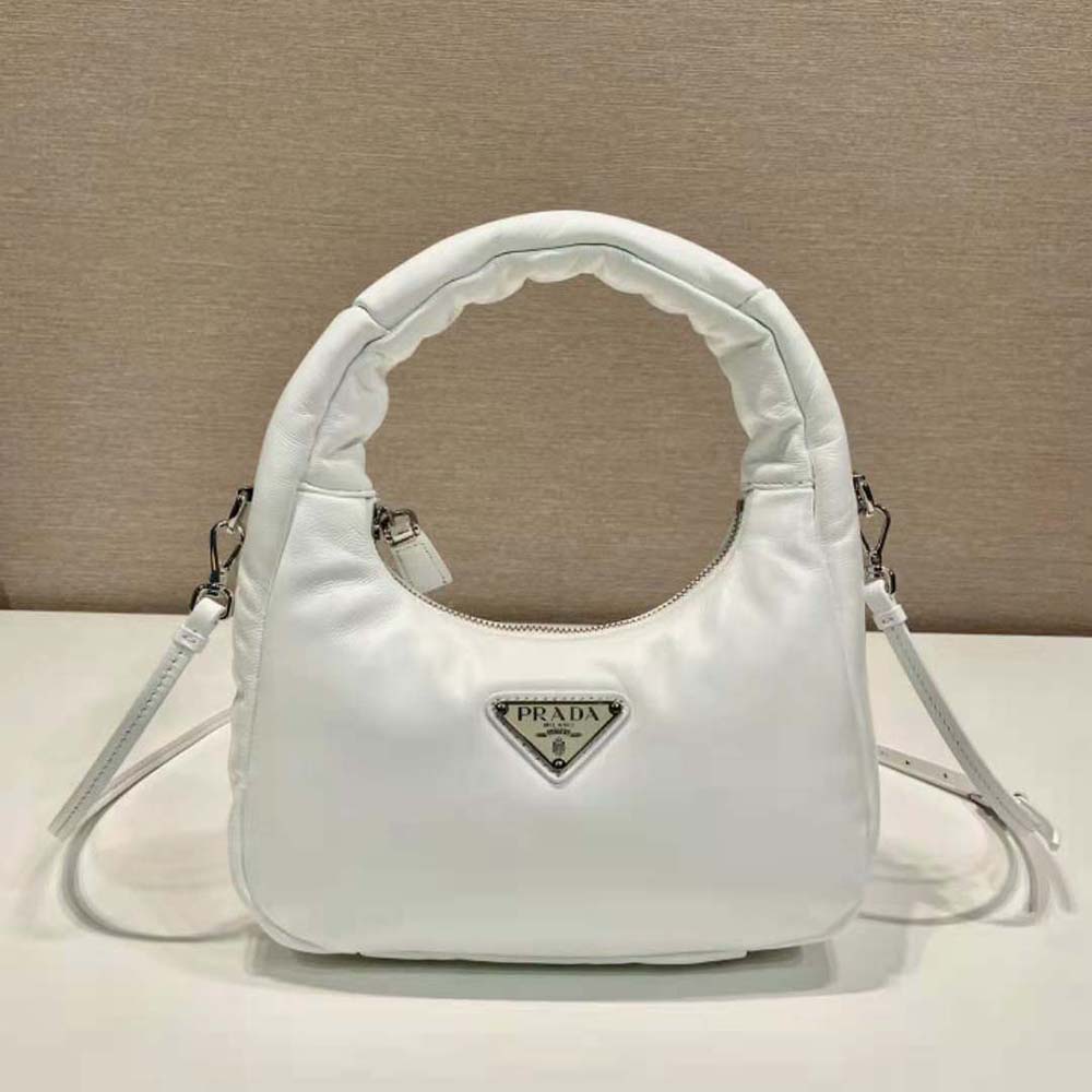 TÚI Prada Soft Padded Nappa Leather Mini-Bag-White