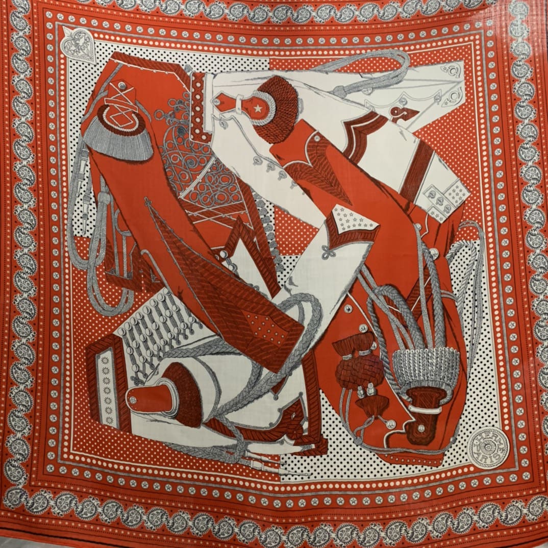 KHĂN HERMES H Family cashmere scarf