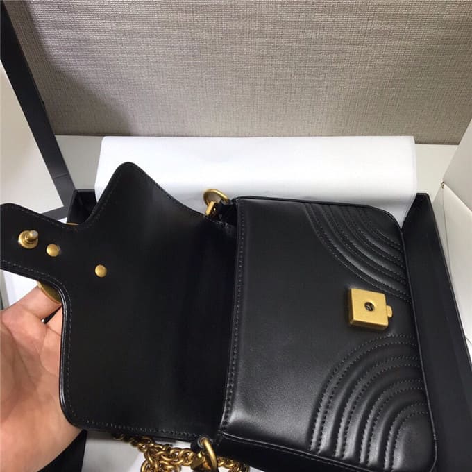 TÚI Gucci GG marmont mini top handle bag black Top Quality