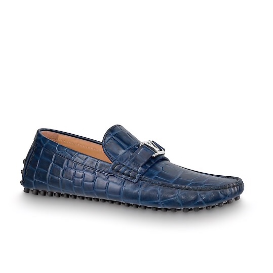 GIÀY LOUIS VUITTON BLUE CROCODILE LOAFERS