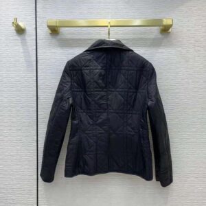 ÁO Dior Women Macrocannage Bar Jacket Black Quilted Technical Taffeta
