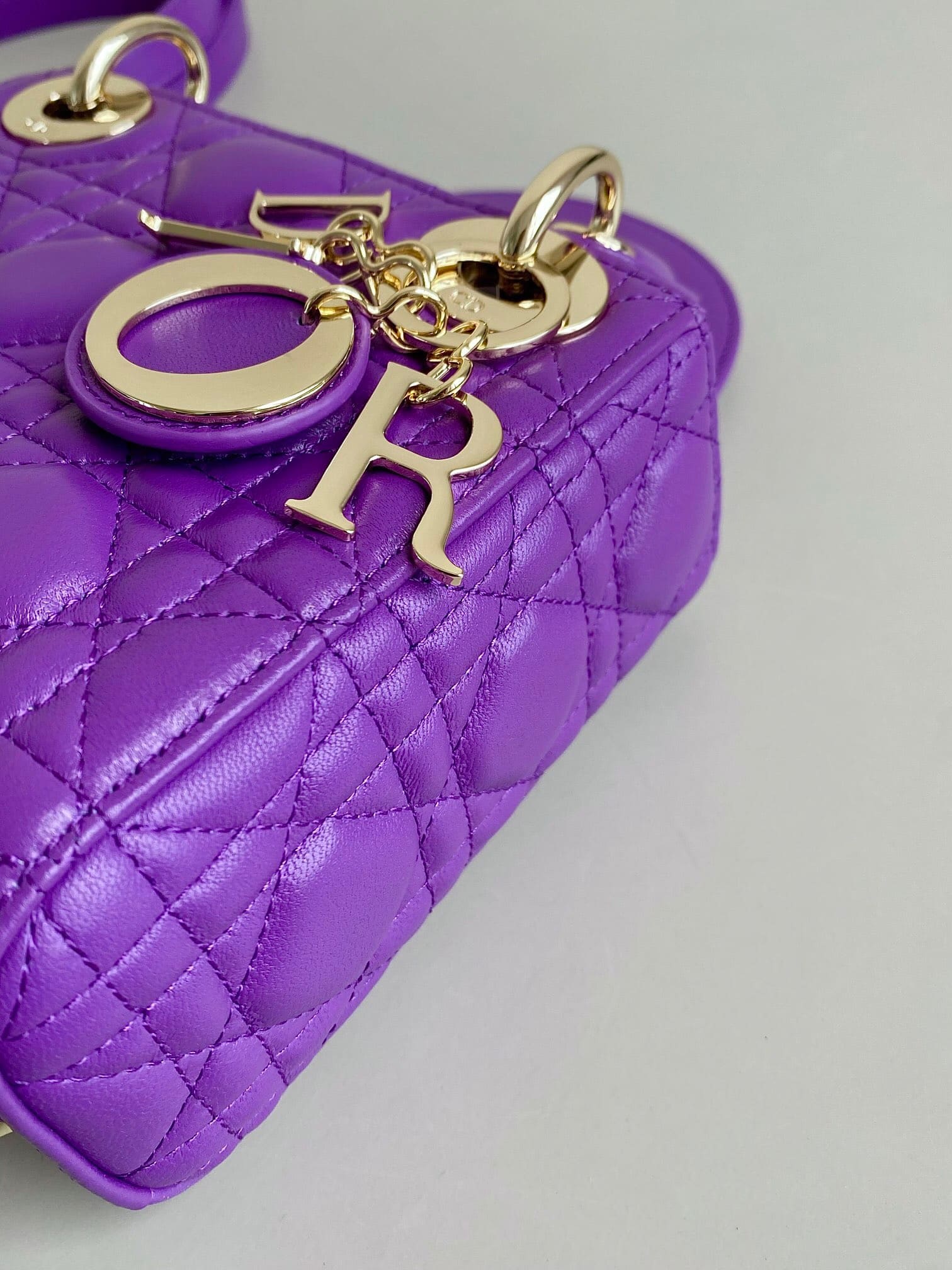 TÚI CHRISTIAN DIOR Lady Dior Bag Purple Cannage Lambskin