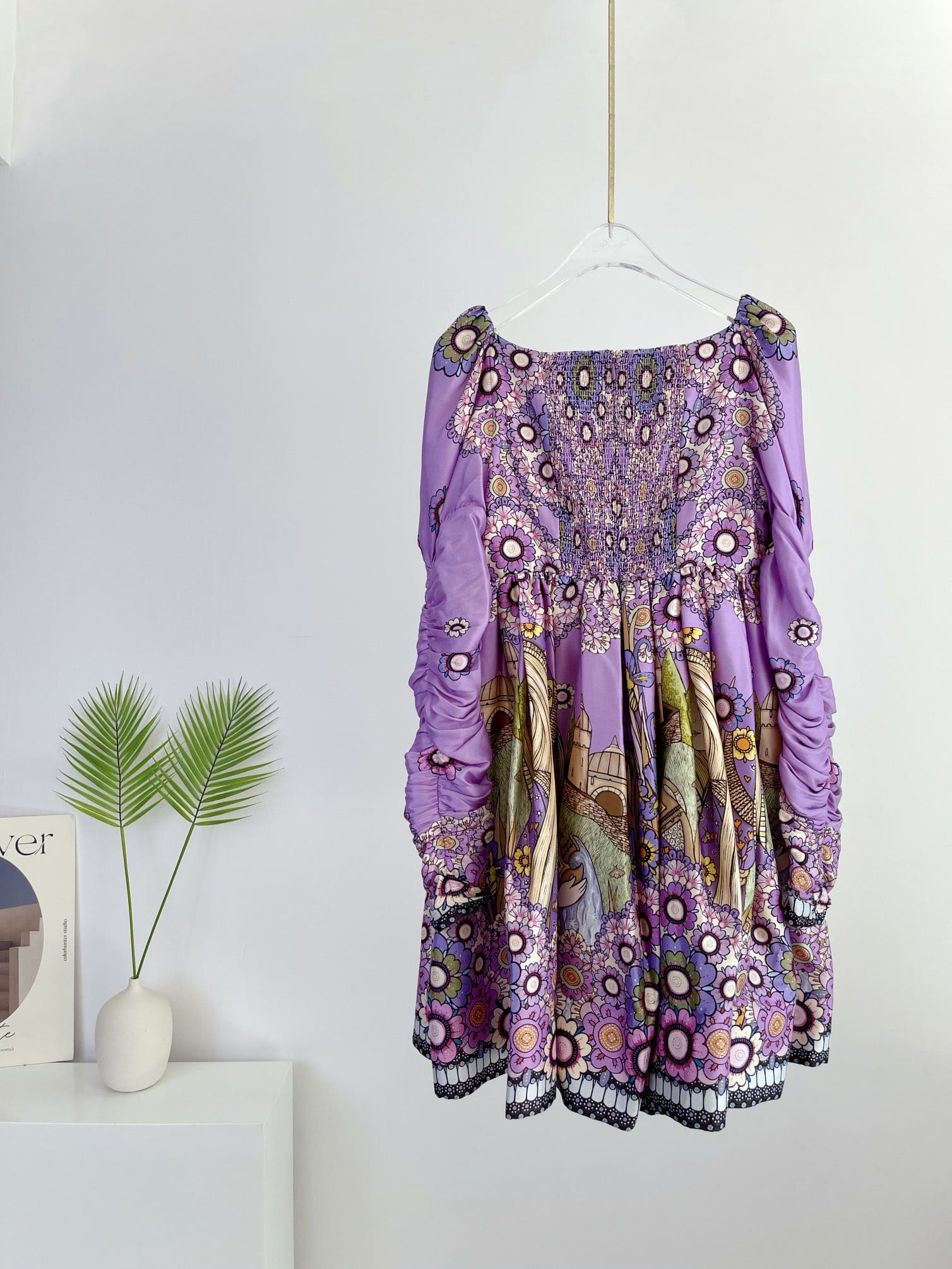 VÁY ZIMMERMANN Vintage Flower Purple Midi Dress High Classy