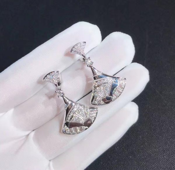 Bông tai BVLGARI Divas Dream White Gold Diamond vàng trắng 18K