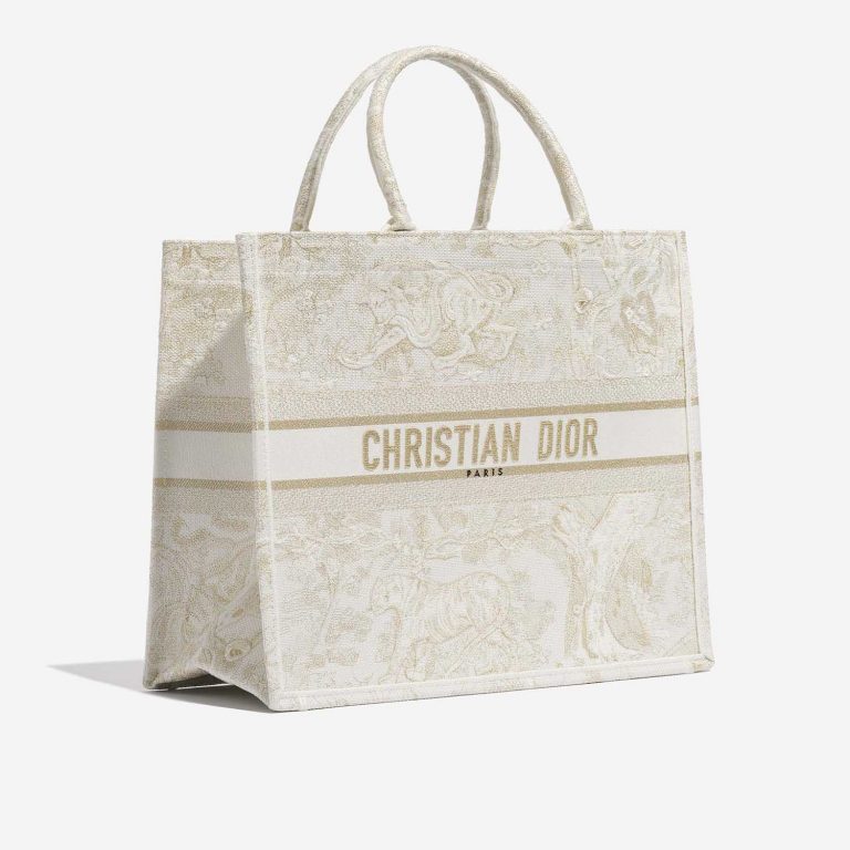 TÚI DIOR Book Tote Large Canvas Beige Gold