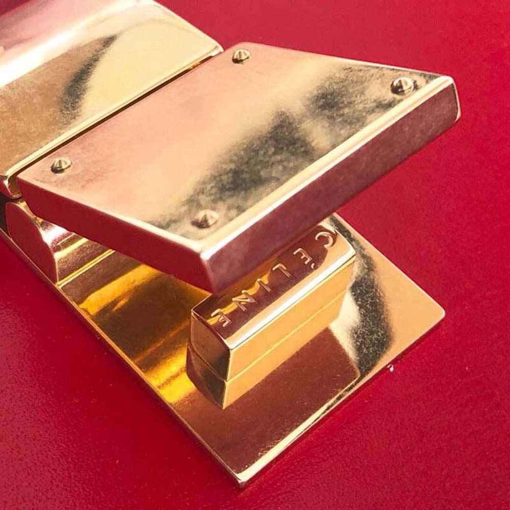 TÚI Celine Women Small Classic Bag in Box Calfskin Leather-Red