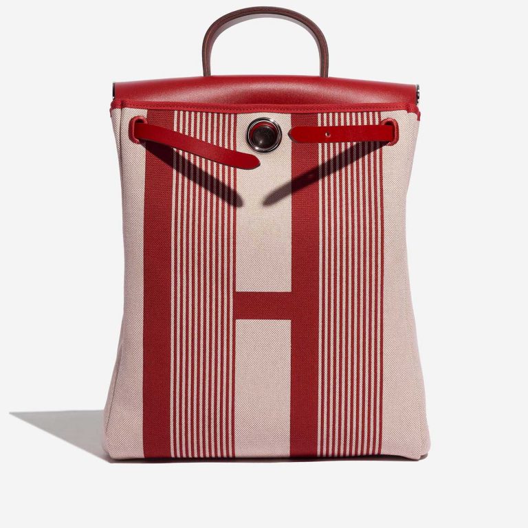 TÚI Hermès Herbag Backpack Toile Vache Hunter Bordeaux