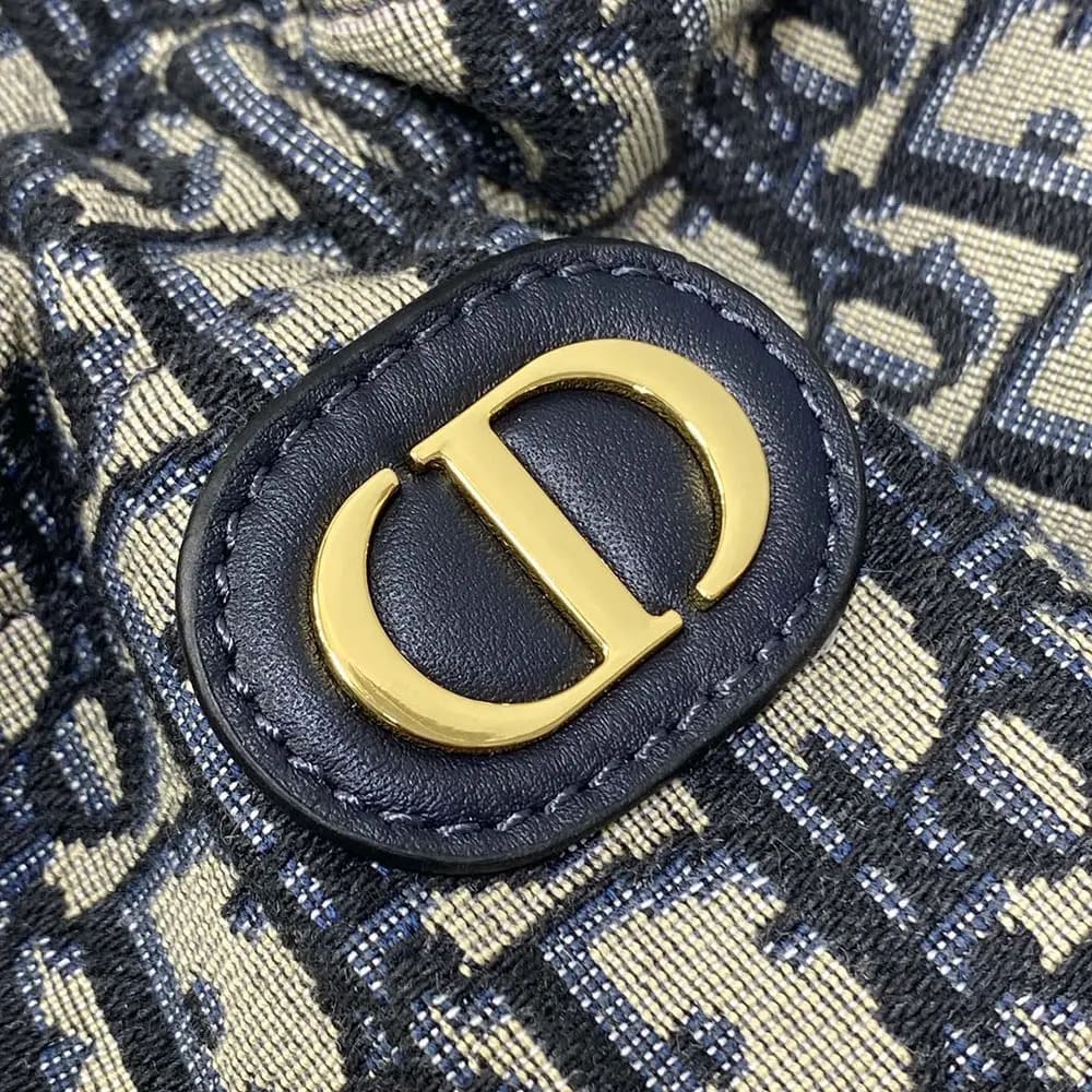 TÚI Dior Bucket Mini 30 Montaigne Oblique có dây rút