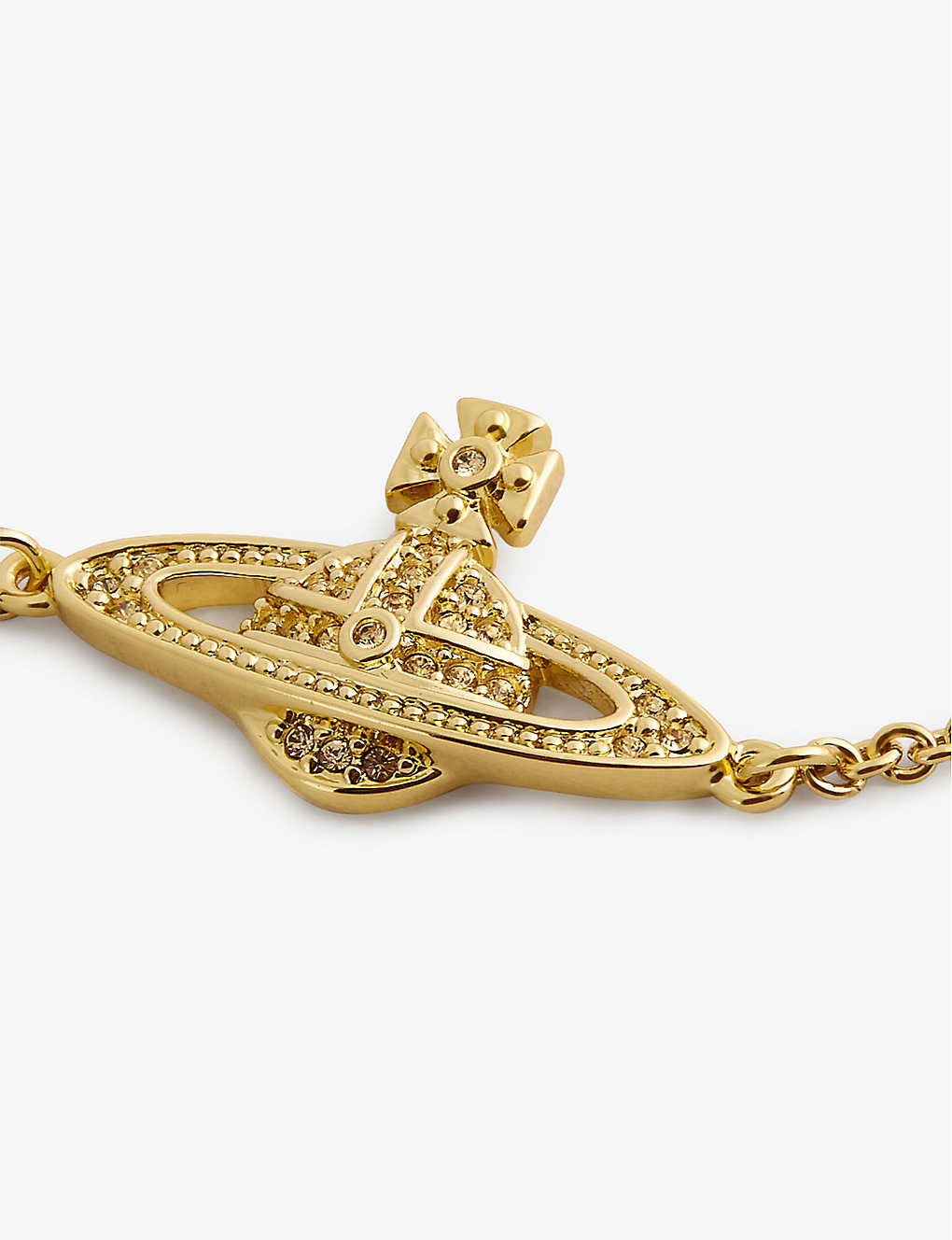 DÂY VIVIENNE WESTWOOD JEWELLERY Mini Bas Relief gold-toned brass and crystal bracelet