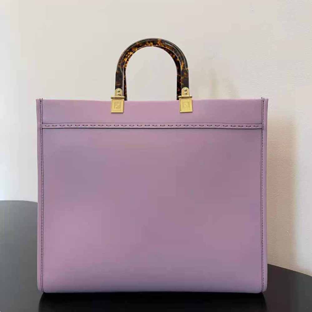 TÚI Fendi Women Sunshine Medium Lilac Leather Shopper-Purple