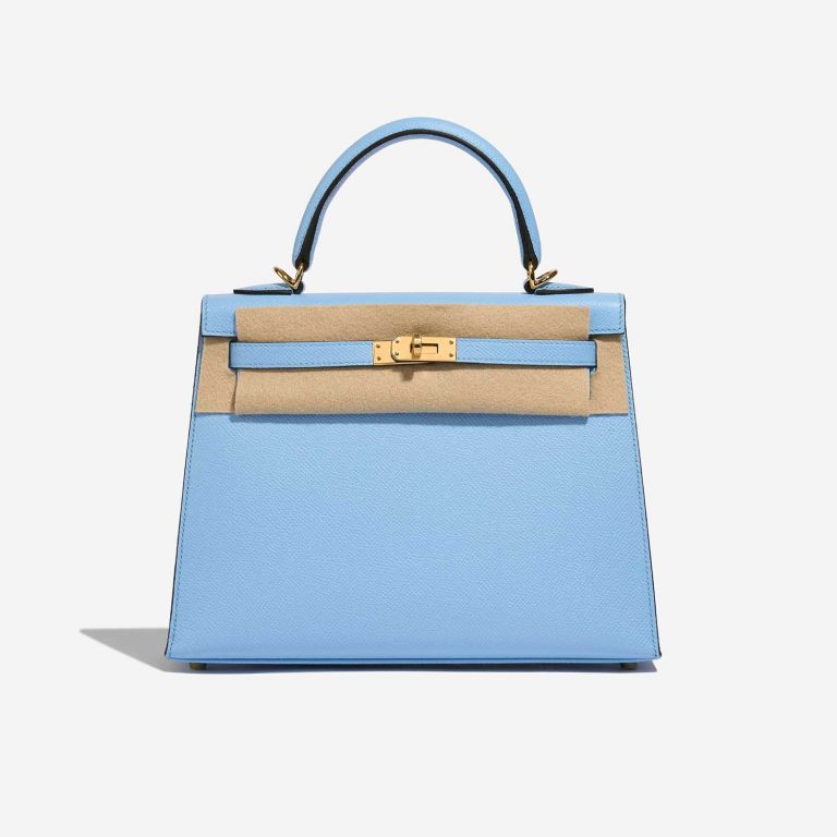 TÚI Hermès Kelly 25 Epsom Blue Celeste Gold Buckle khóa vàng