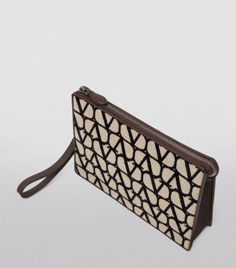 VÍ VALENTINO GARAVANI Toile Iconographe Flat Pouch