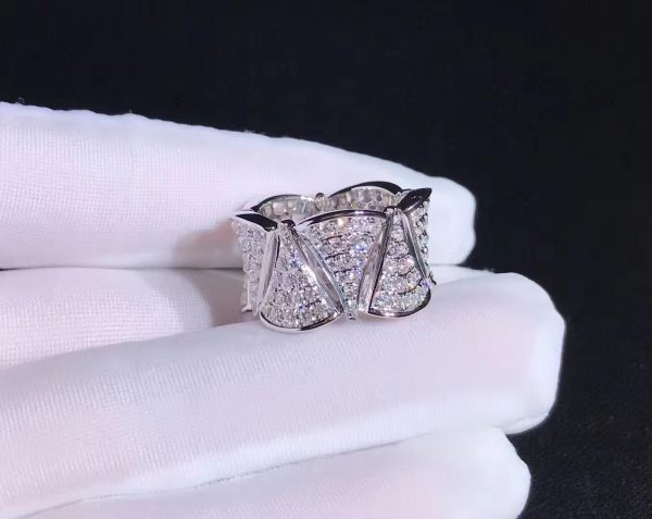 Nhẫn BVLGARI Divas' Dream full kim cương vàng trắng 18K