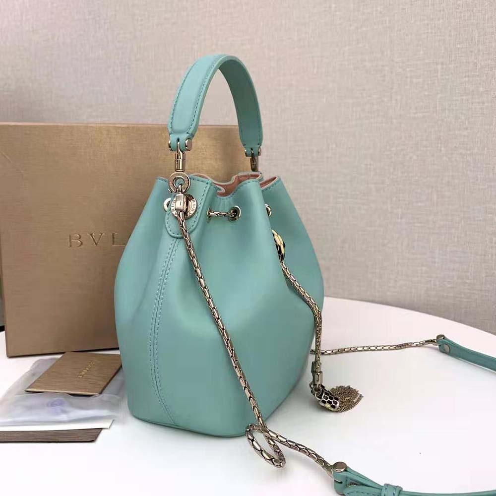 TÚI Bvlgari Women Serpenti Forever Bucket Bag-Aqua